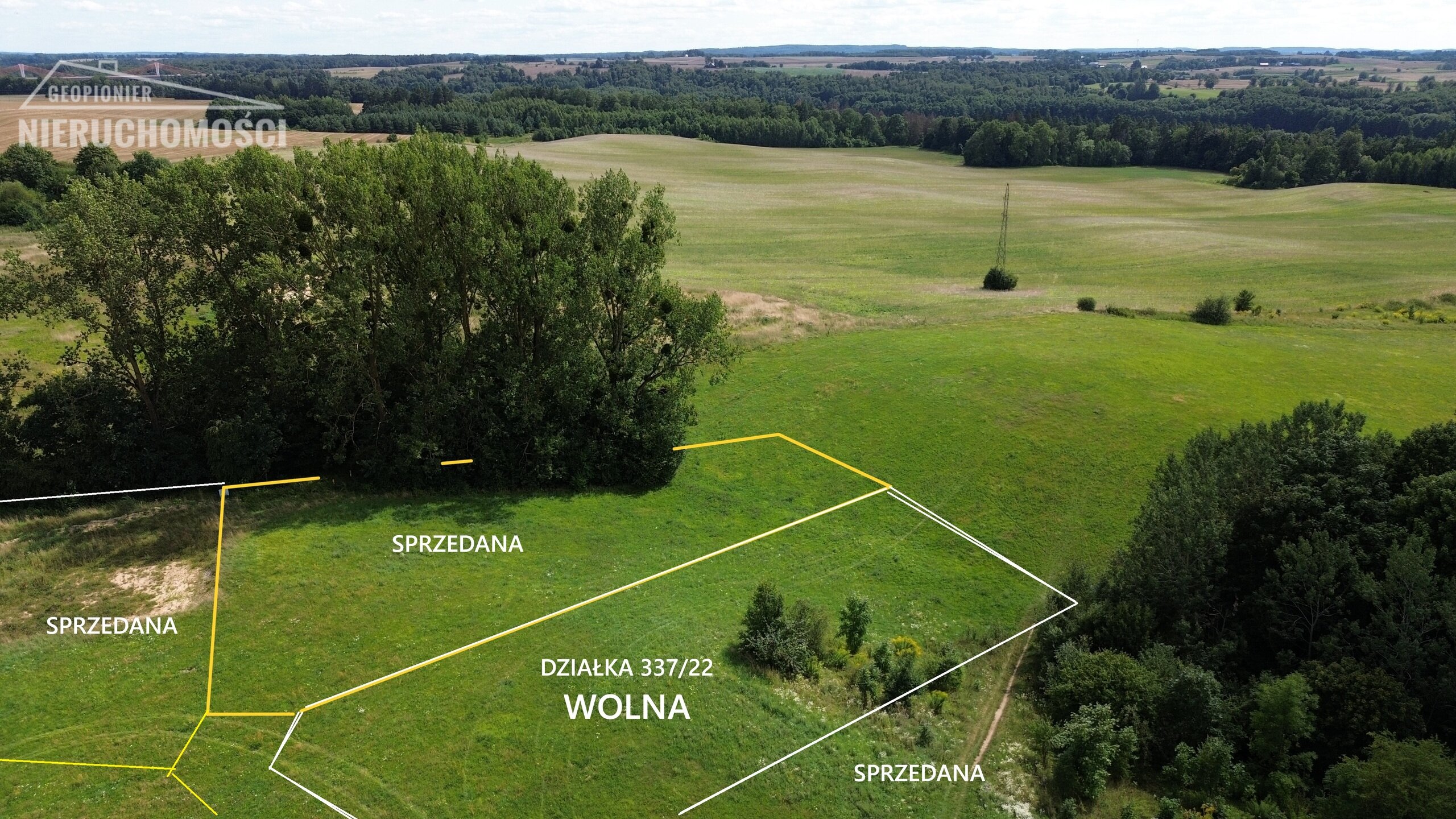 MAZURY - OSTRÓDA - Szafranki,  niezabudowana działka gruntu, do jeziora ok. 300m - zdjęcie 1
