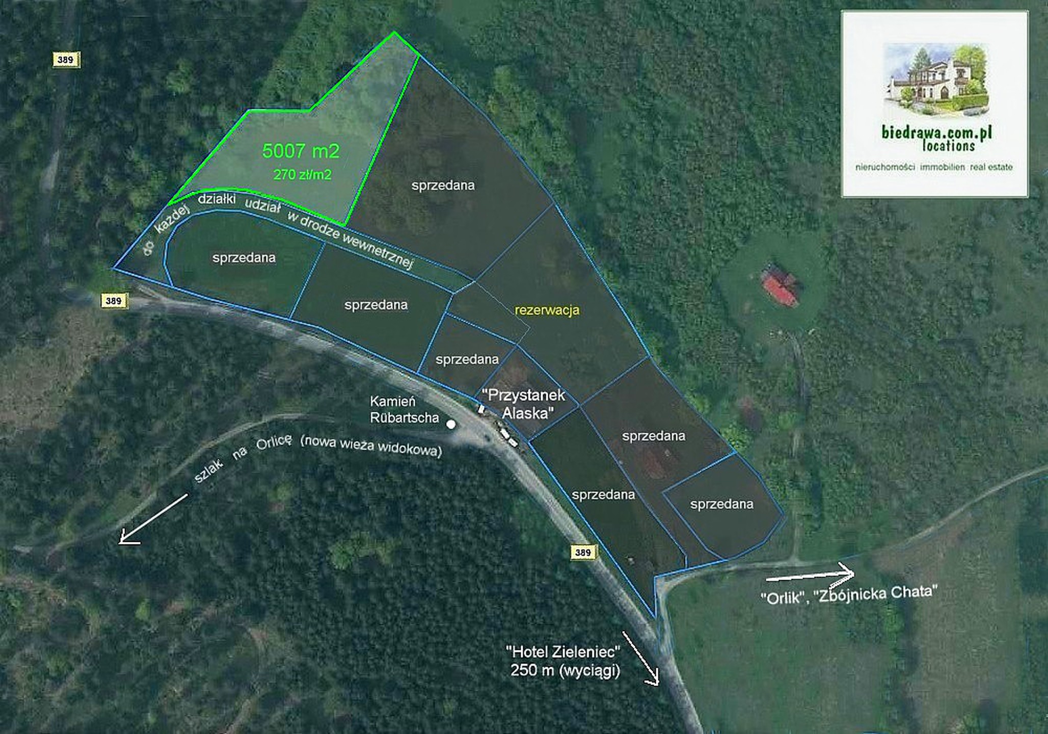 NOWA CENA: Zieleniec ostatnia działka, 50 arów, możliwość budowy pensjonatu/hotelu lub domu/domków. - zdjęcie 9