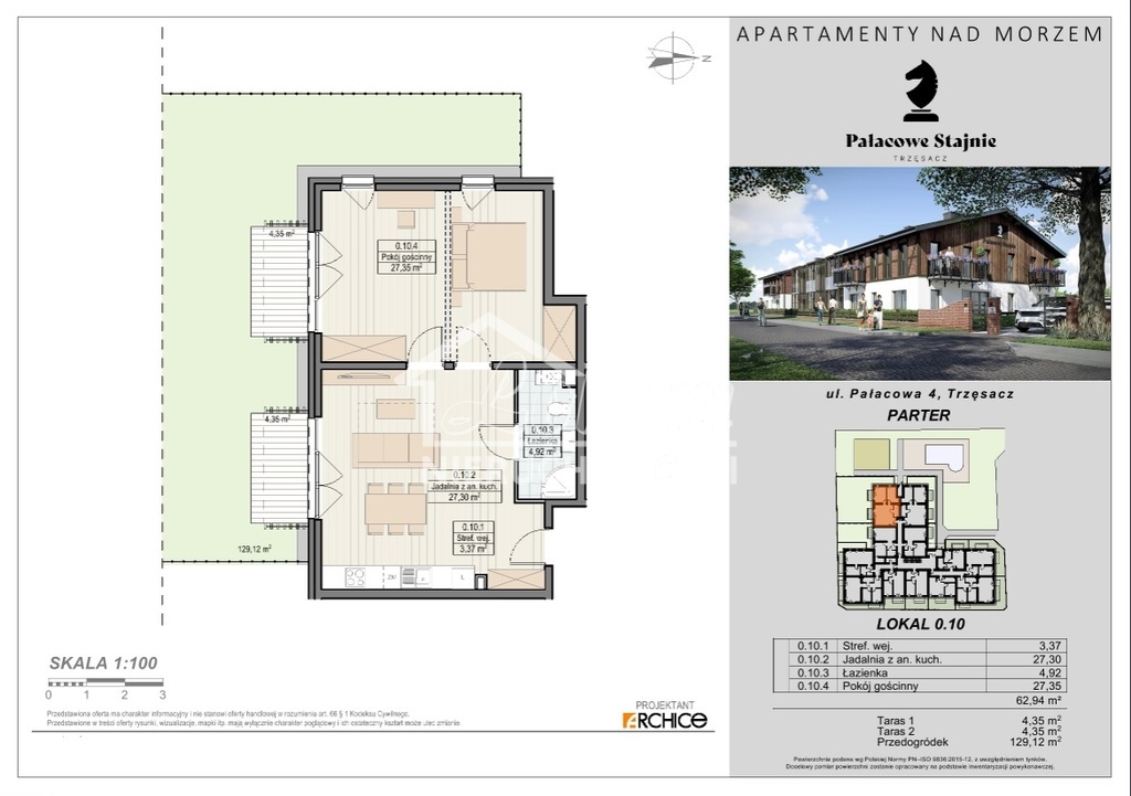 Mieszkanie 62,87&nbsp;m², Trzęsacz - zdjęcie 12