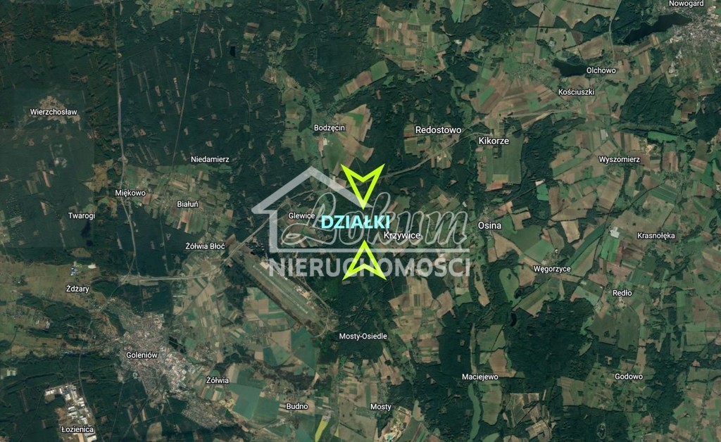 Działka budowlana 3249&nbsp;m², Krzywice - zdjęcie 3