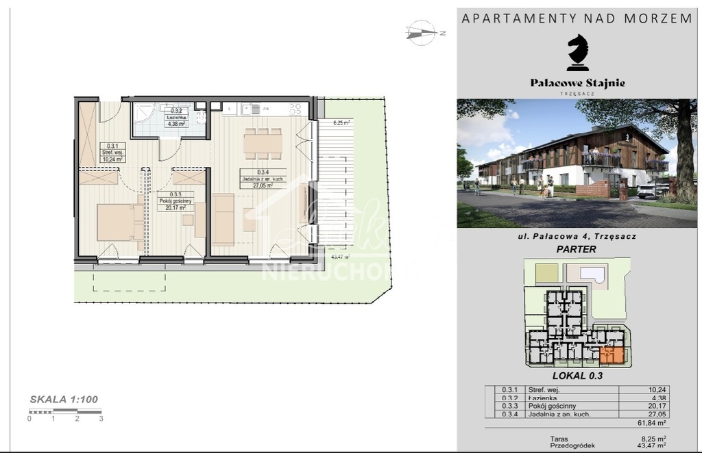 Mieszkanie 61,98&nbsp;m², Trzęsacz - zdjęcie 12
