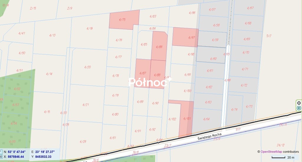 Działka budowlana 1009 m², Zabłudów, św. Rocha - zdjęcie 1