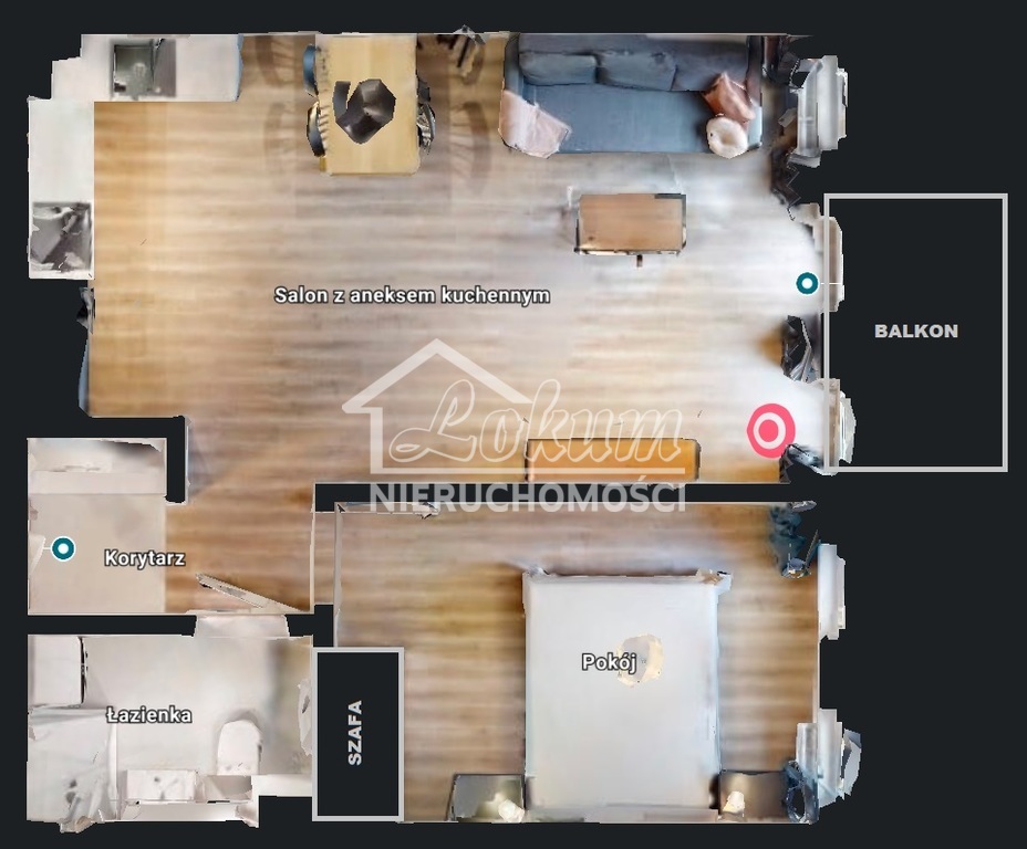 Mieszkanie 47,21&nbsp;m², Szczecin, Poznańska - zdjęcie 2