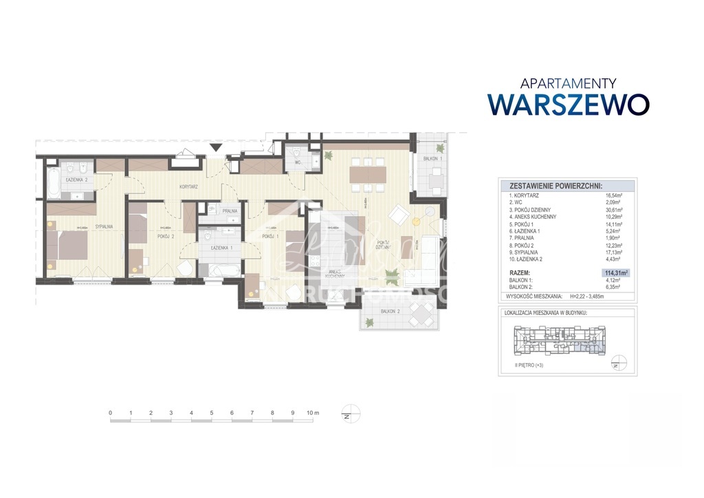 Mieszkanie 114,57 m², Szczecin, Warszewo, Kalinowa - zdjęcie 6