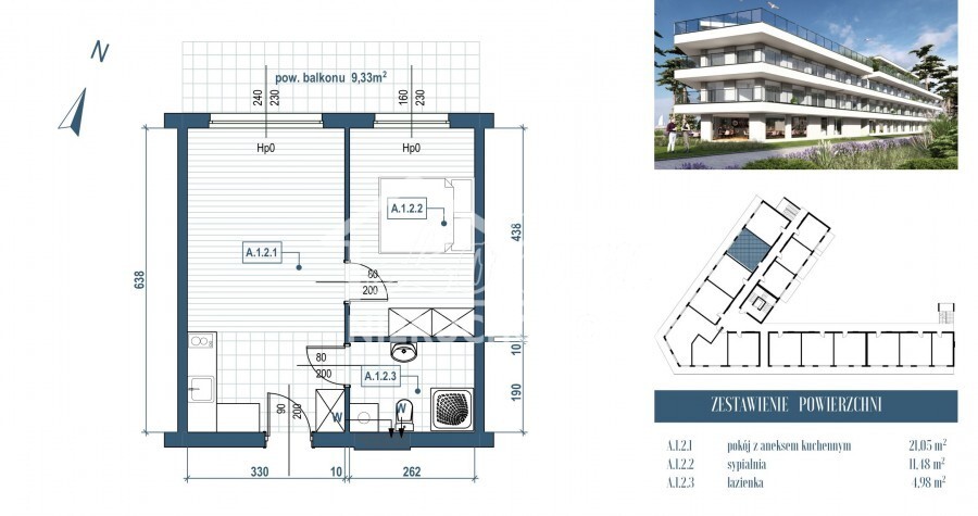 Mieszkanie 37,51&nbsp;m², Rewal - zdjęcie 8