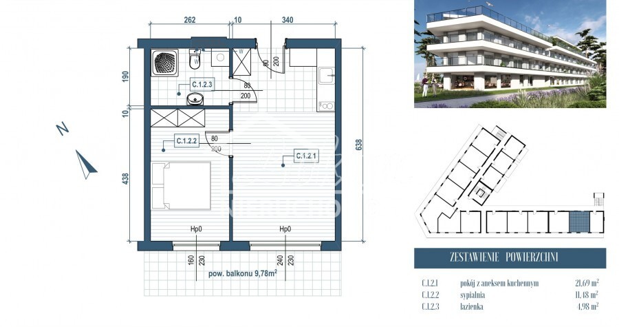 Mieszkanie 38,15&nbsp;m², Rewal - zdjęcie 13