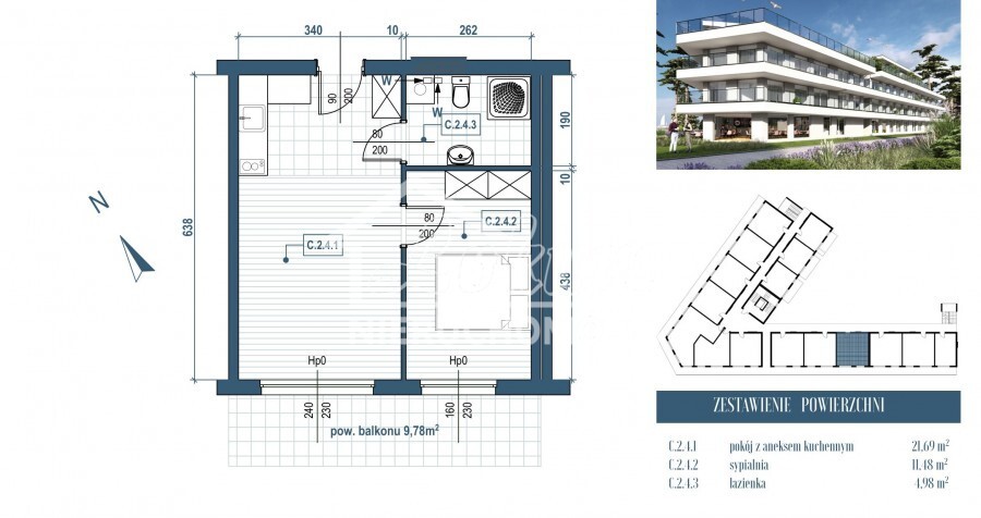 Mieszkanie 38,15&nbsp;m², Rewal - zdjęcie 9