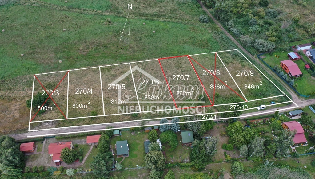 Działka rekreacyjna 862&nbsp;m², Załęże - zdjęcie 1
