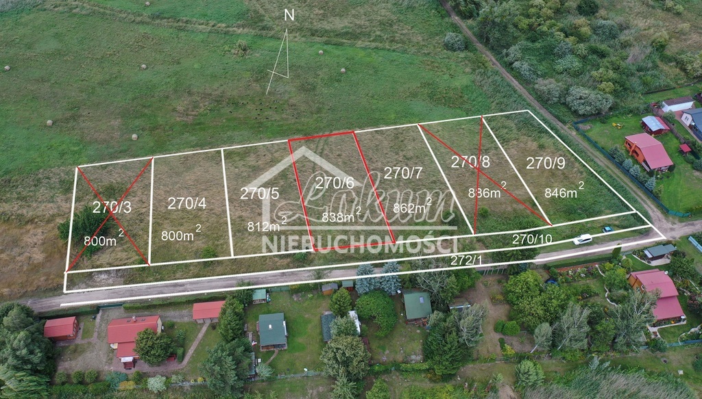 Działka rekreacyjna 838 m², Załęże - zdjęcie 1