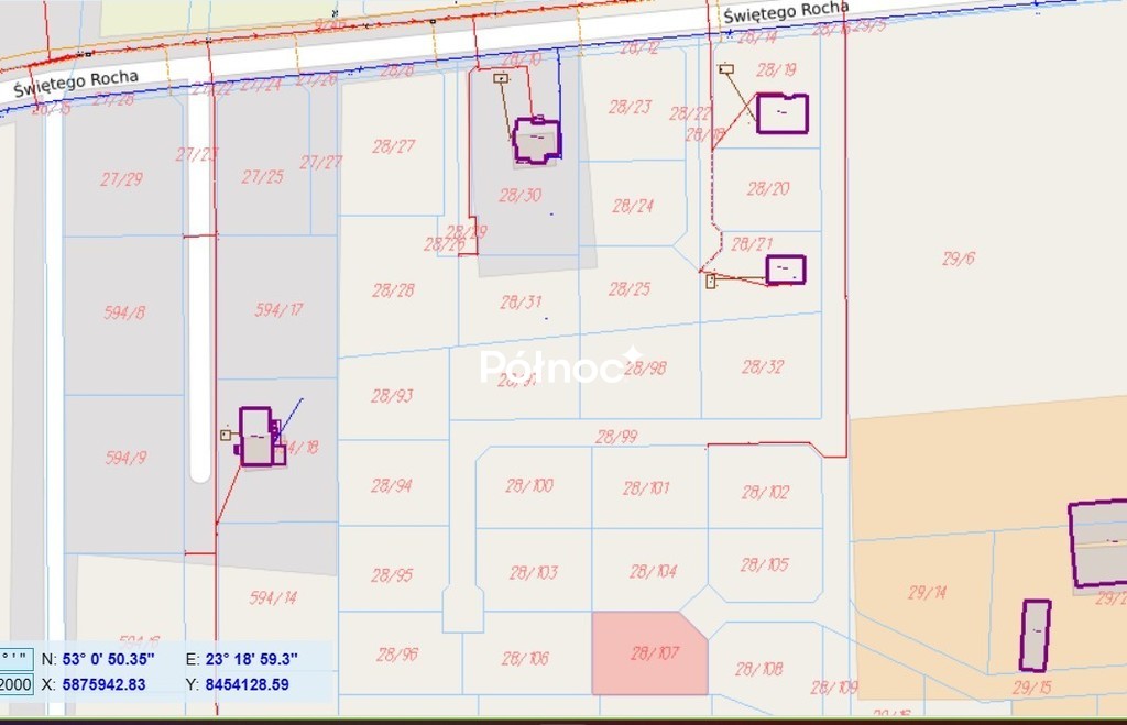Działka budowlana 804 m², Zabłudów, św. Rocha - zdjęcie 2