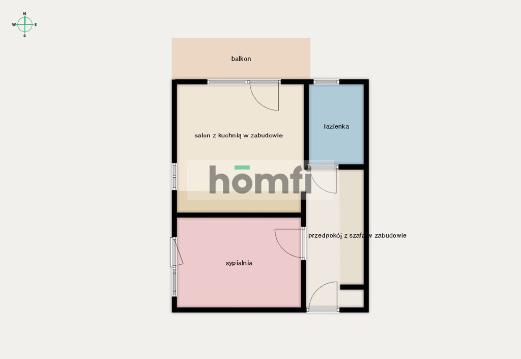 Mieszkanie 44&nbsp;m², Łódź, Polesie, Rąbieńska - zdjęcie 12
