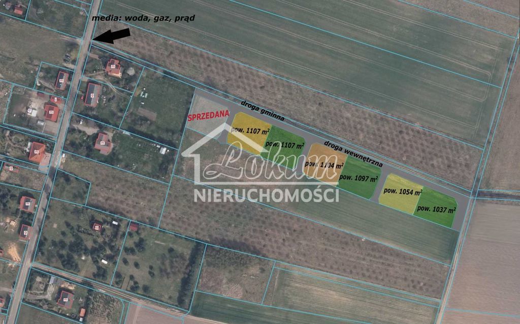 Działka budowlana 1107&nbsp;m², Imno - zdjęcie 2