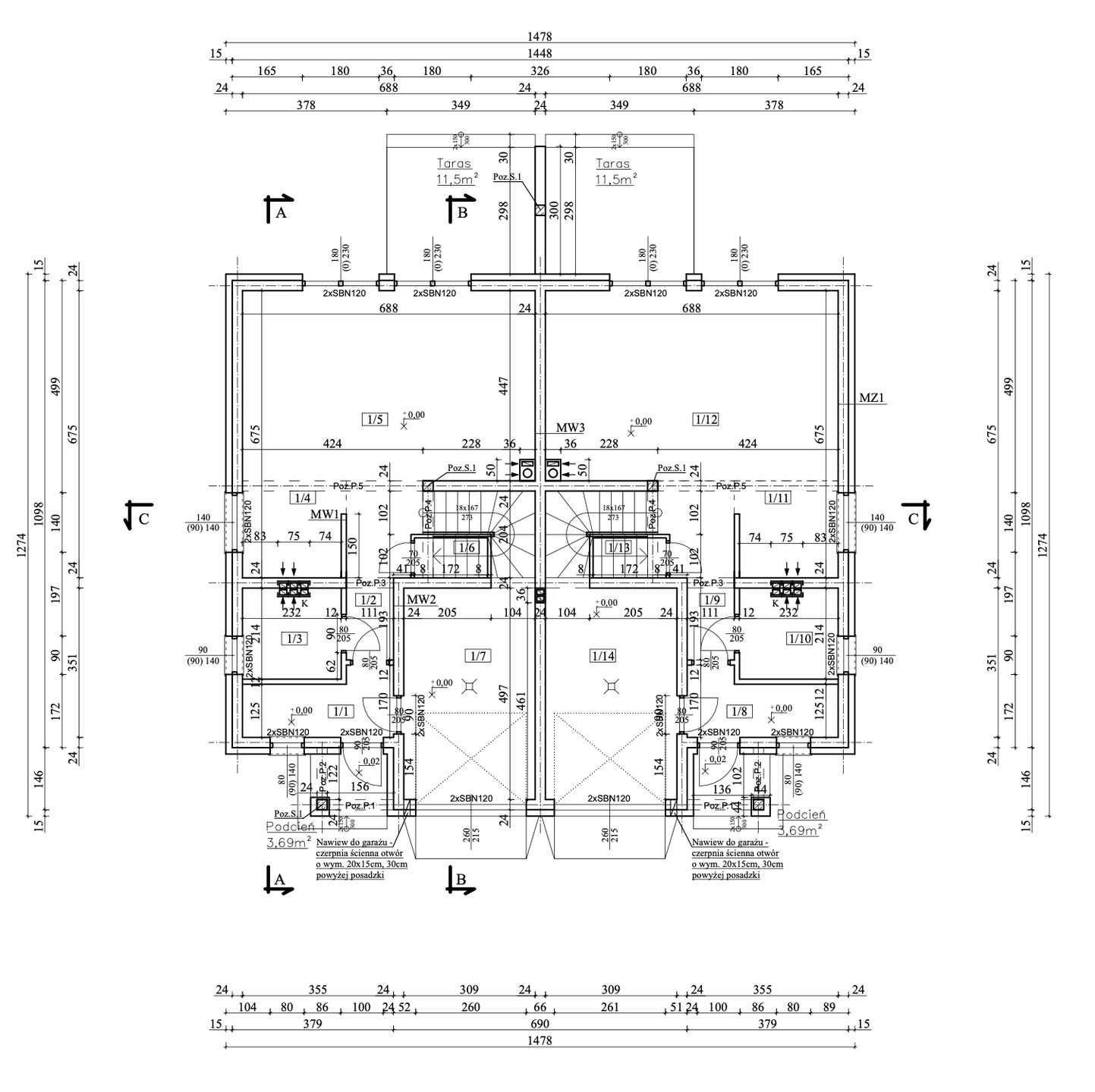 Dom w zabudowie bliźniaczej w Dębienku k/Stęszewa - zdjęcie 15