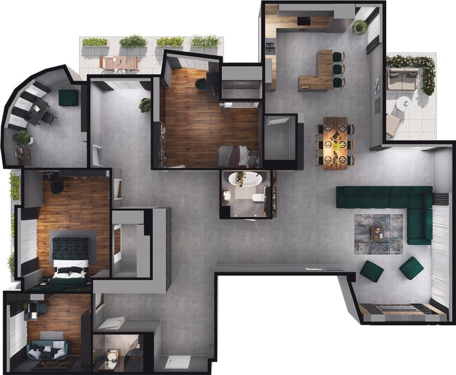 Mieszkanie 230&nbsp;m², Olsztyn, Śródmieście, Grunwaldzka - zdjęcie 2