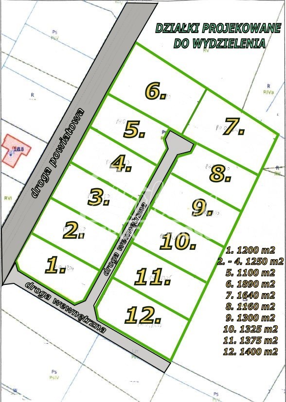 Działka budowlana 1375&nbsp;m², Żółwia Błoć - zdjęcie 2