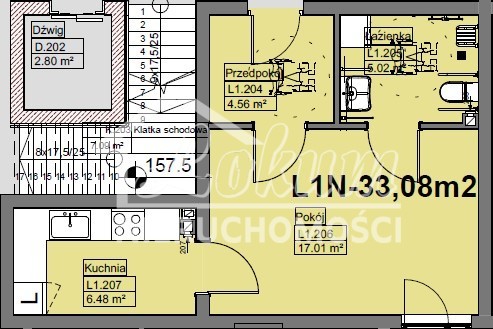 Mieszkanie 33,07&nbsp;m², Police, Grunwaldzka - zdjęcie 4