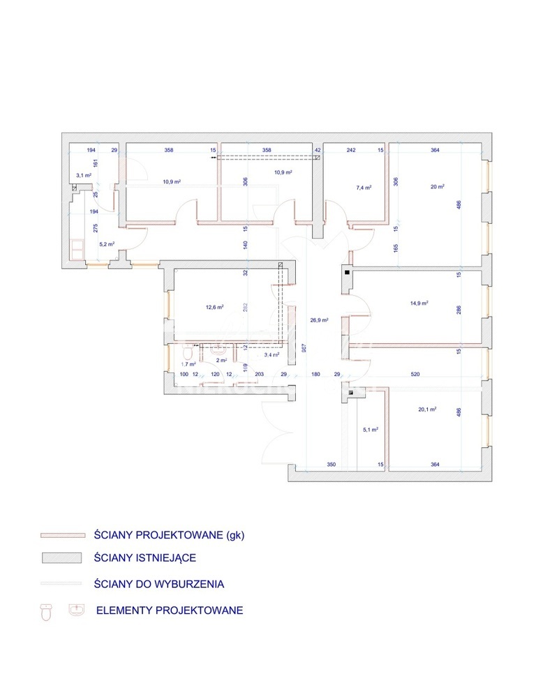 Lokal biurowy na sprzedaż, 146,06&nbsp;m², Szczecin, Śródmieście, Kaszubska - zdjęcie 17