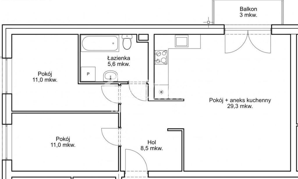 Mieszkanie 65,4&nbsp;m², Goleniów, Fryderyka Chopina - zdjęcie 6