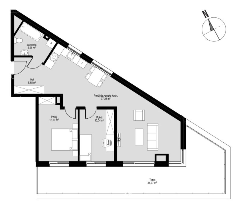 Mieszkanie 71,15 m², Kraków, Prądnik Czerwony, Józefa Łepkowskiego - zdjęcie 4
