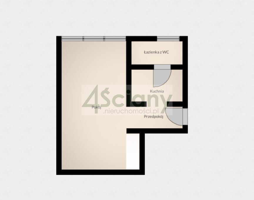 Mieszkanie 26,8&nbsp;m², Warszawa, Śródmieście, Tamka - zdjęcie 3