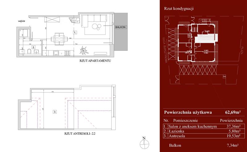 Mieszkanie 62&nbsp;m², Rewa, Bursztynowa - zdjęcie 17