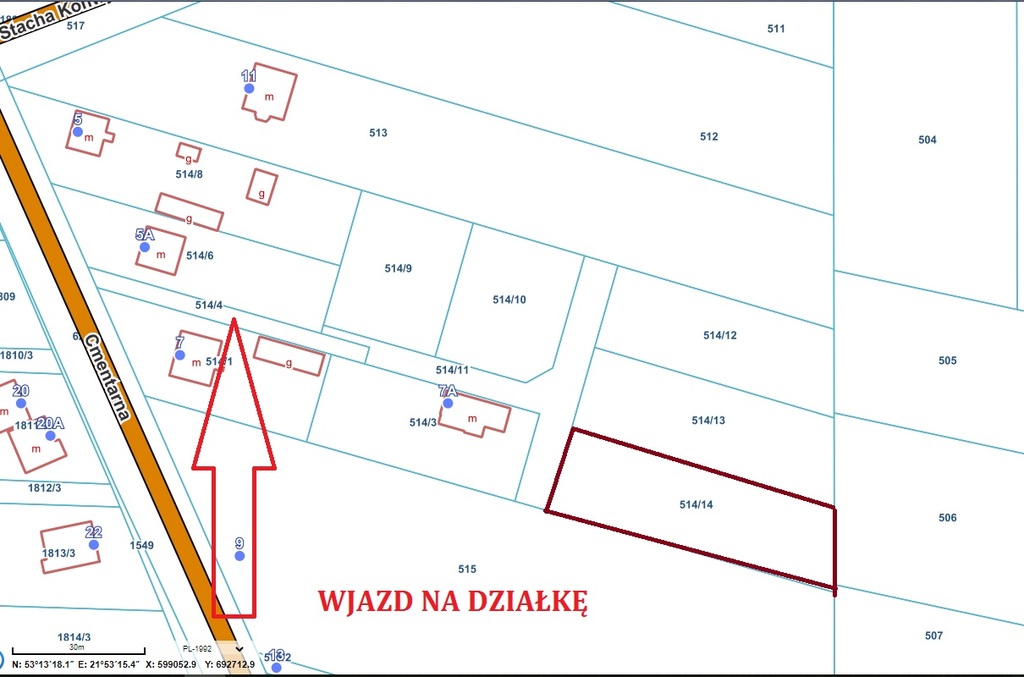Działka budowlana 1275&nbsp;m², Nowogród, Cmentarna - zdjęcie 1