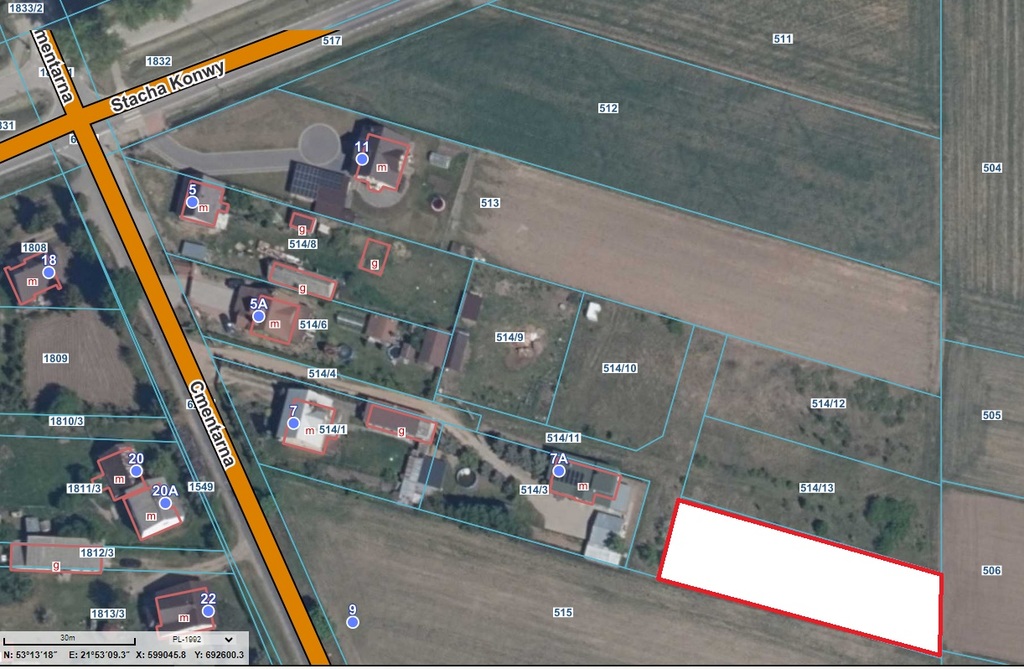 Działka budowlana 1275&nbsp;m², Nowogród, Cmentarna - zdjęcie 2
