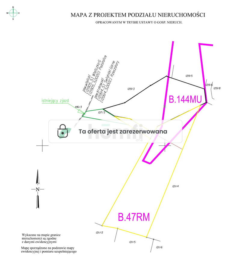 Działka budowlana 3322&nbsp;m², Rzeszotary, Szlachecka - zdjęcie 1