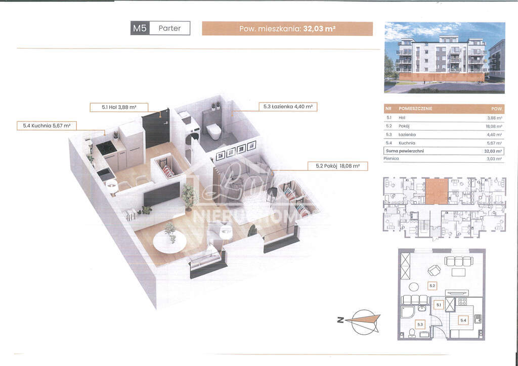 Mieszkanie 31,84&nbsp;m², Szczecin - zdjęcie 1