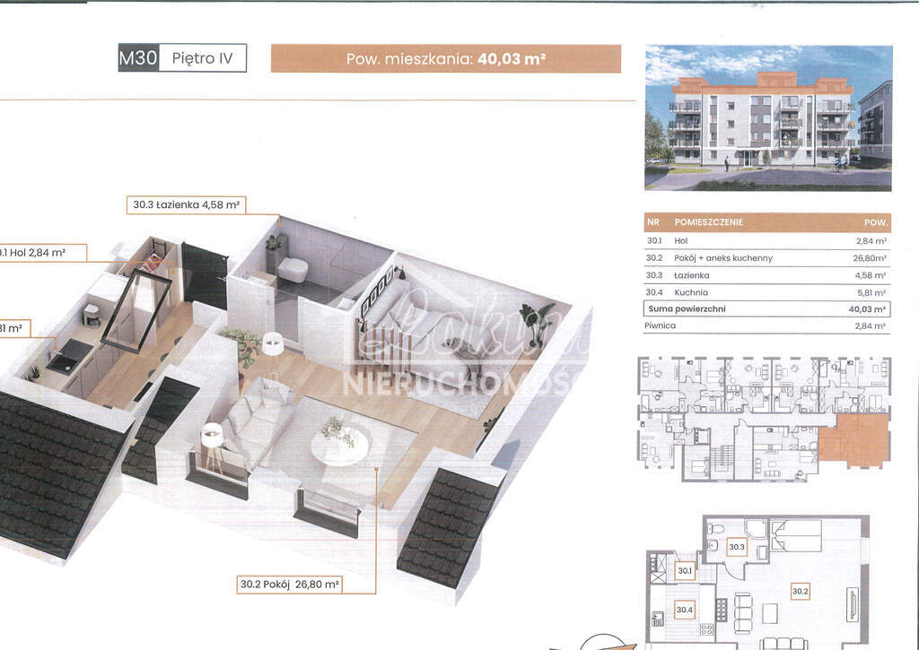 Mieszkanie 42,81&nbsp;m², Szczecin - zdjęcie 1