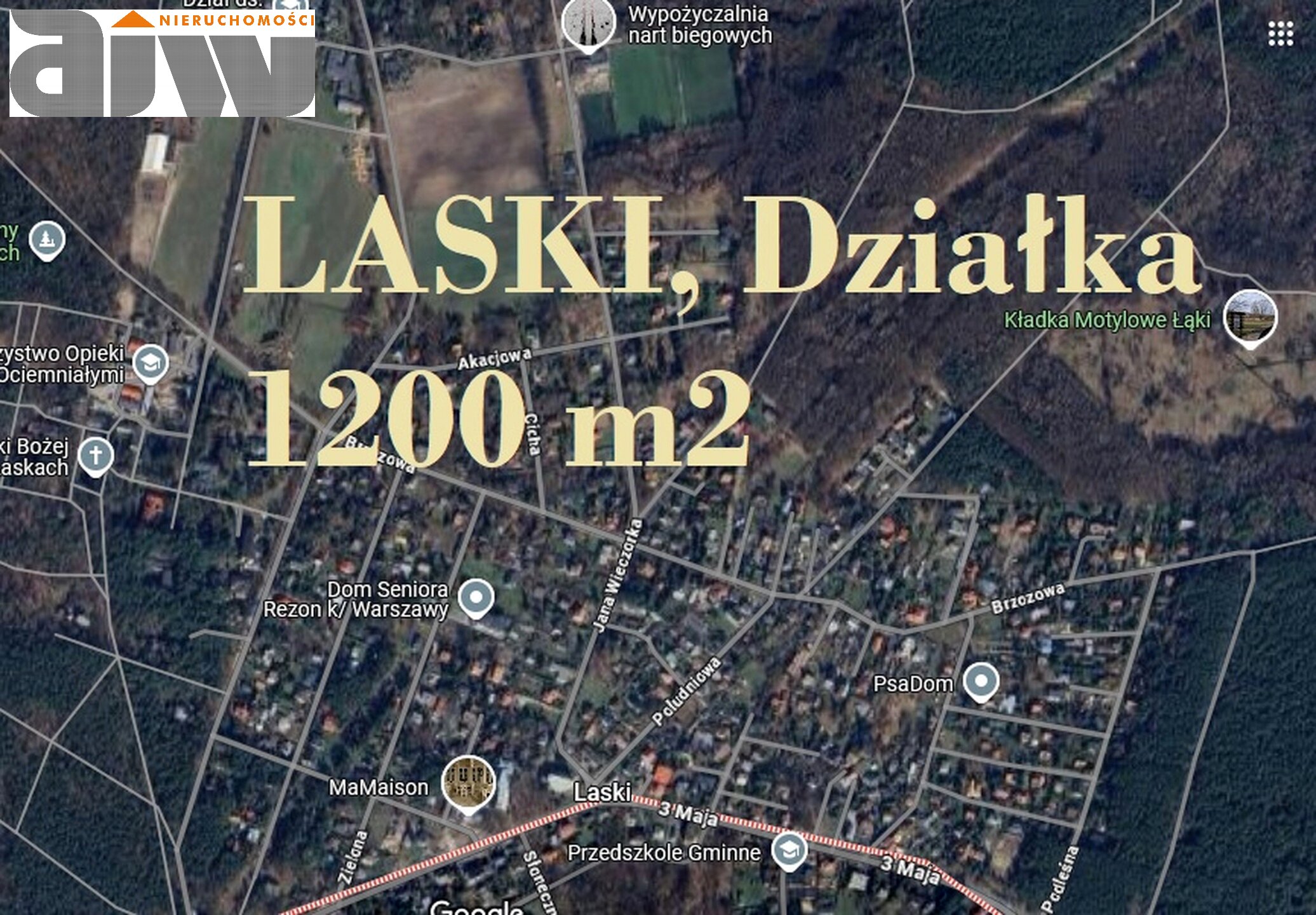 Działka budowlana 1200 m2 Laski, gm. Izabelin - zdjęcie 2