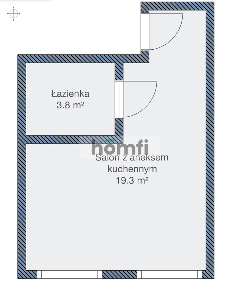 Mieszkanie 22,85&nbsp;m², Węgorzewo, 11 Listopada - zdjęcie 2