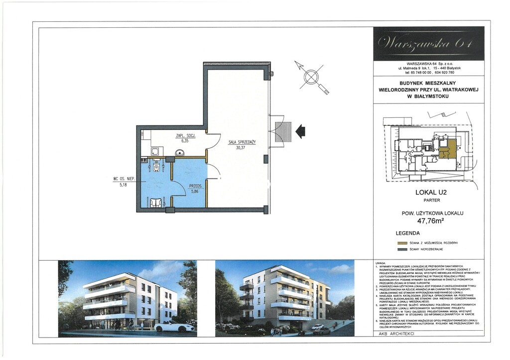Lokal usługowy na sprzedaż, 47,76 m², Białystok - zdjęcie 1