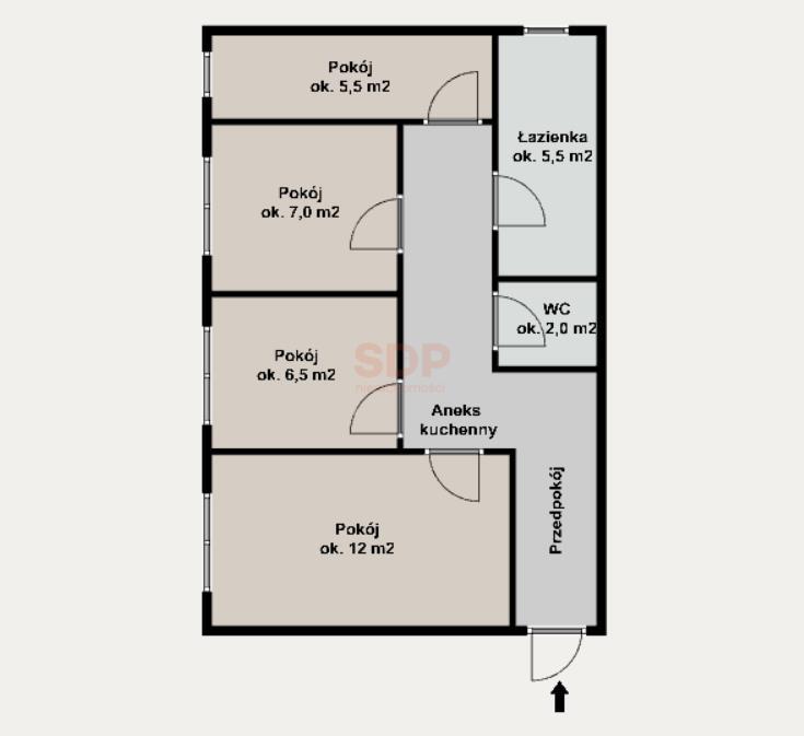 Mieszkanie 63 m², Wrocław, Stare Miasto, Zachodnia - zdjęcie 9