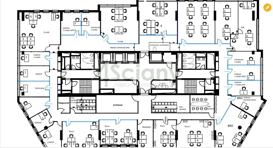 Lokal biurowy do wynajęcia, 1270 m², Warszawa - zdjęcie 2