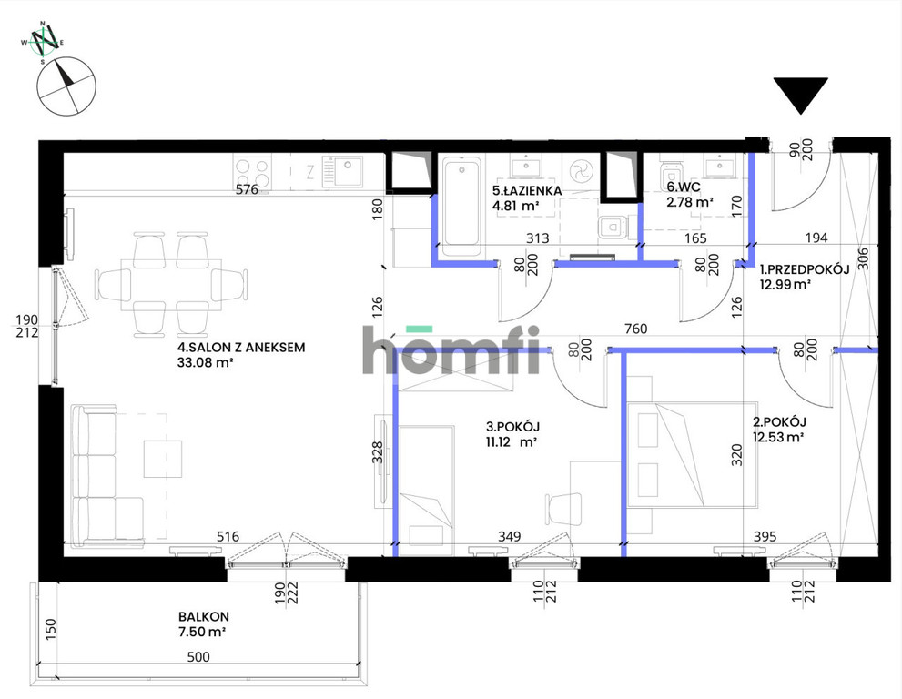 Mieszkanie 77,31&nbsp;m², Wrocław, Krzyki, Pabianicka - zdjęcie 5