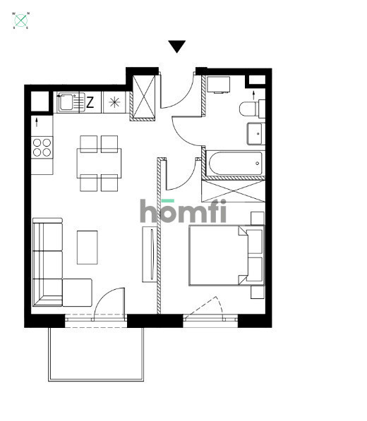 Mieszkanie 38,2&nbsp;m², Wrocław, Krzyki, Międzyleska - zdjęcie 15