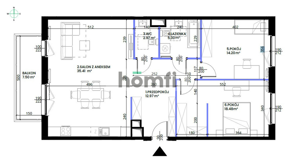 Mieszkanie 89,34&nbsp;m², Wrocław, Krzyki, Pabianicka - zdjęcie 6