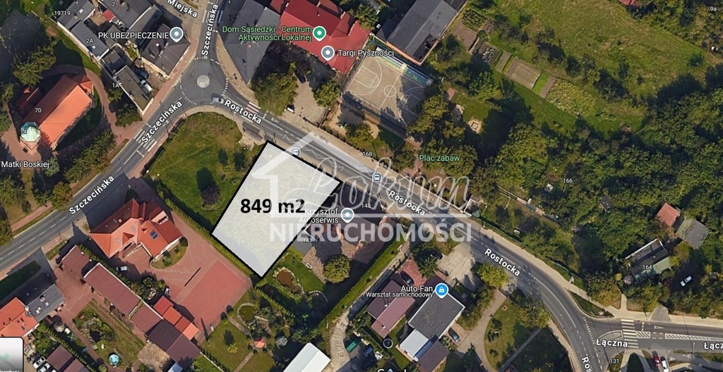 Działka budowlana 849 m², Szczecin, Rostocka - zdjęcie 1