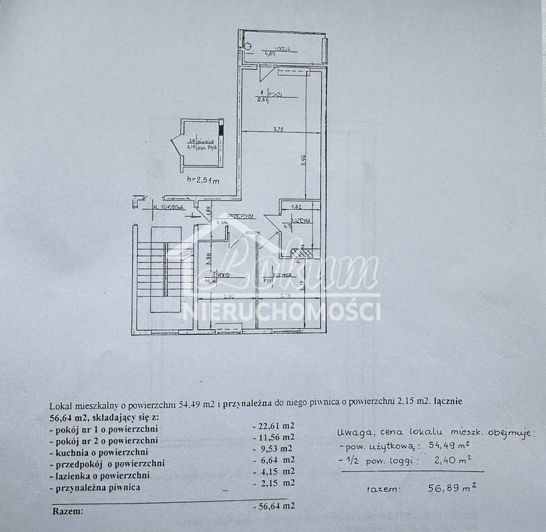 Mieszkanie 56,64&nbsp;m², Szczecin, Grzymińska - zdjęcie 10