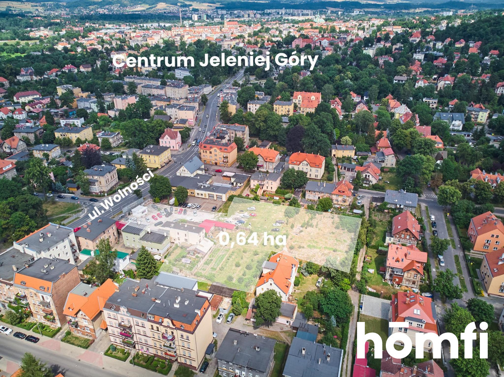 Działka budowlana 6400&nbsp;m², Jelenia Góra, Centrum, Wolności - zdjęcie 1