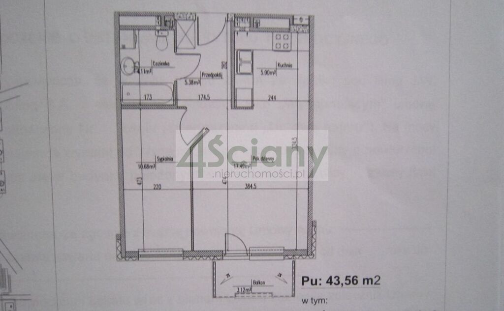 Mieszkanie 43,35&nbsp;m², Warszawa, Białołęka, Kartograficzna - zdjęcie 10