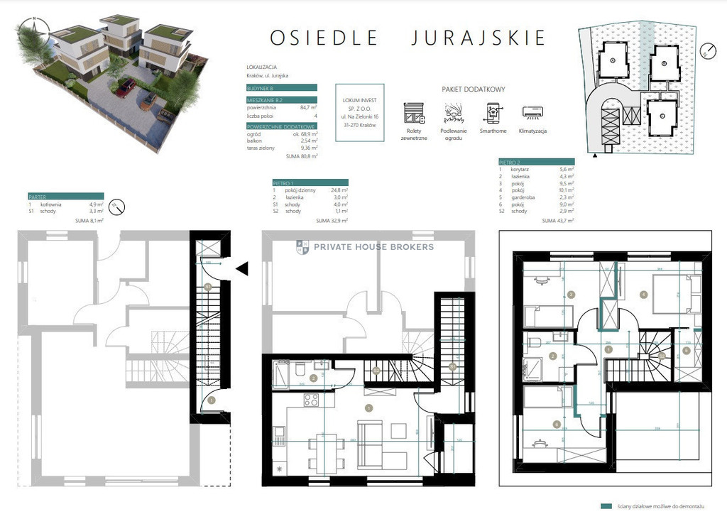 Mieszkanie 84,7 m², Kraków, Prądnik Biały, Jurajska - zdjęcie 7