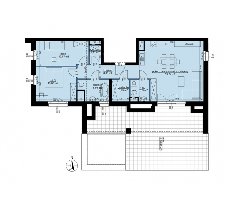 Mieszkanie 53,97 m², Poznań, Hawelańska - zdjęcie 12