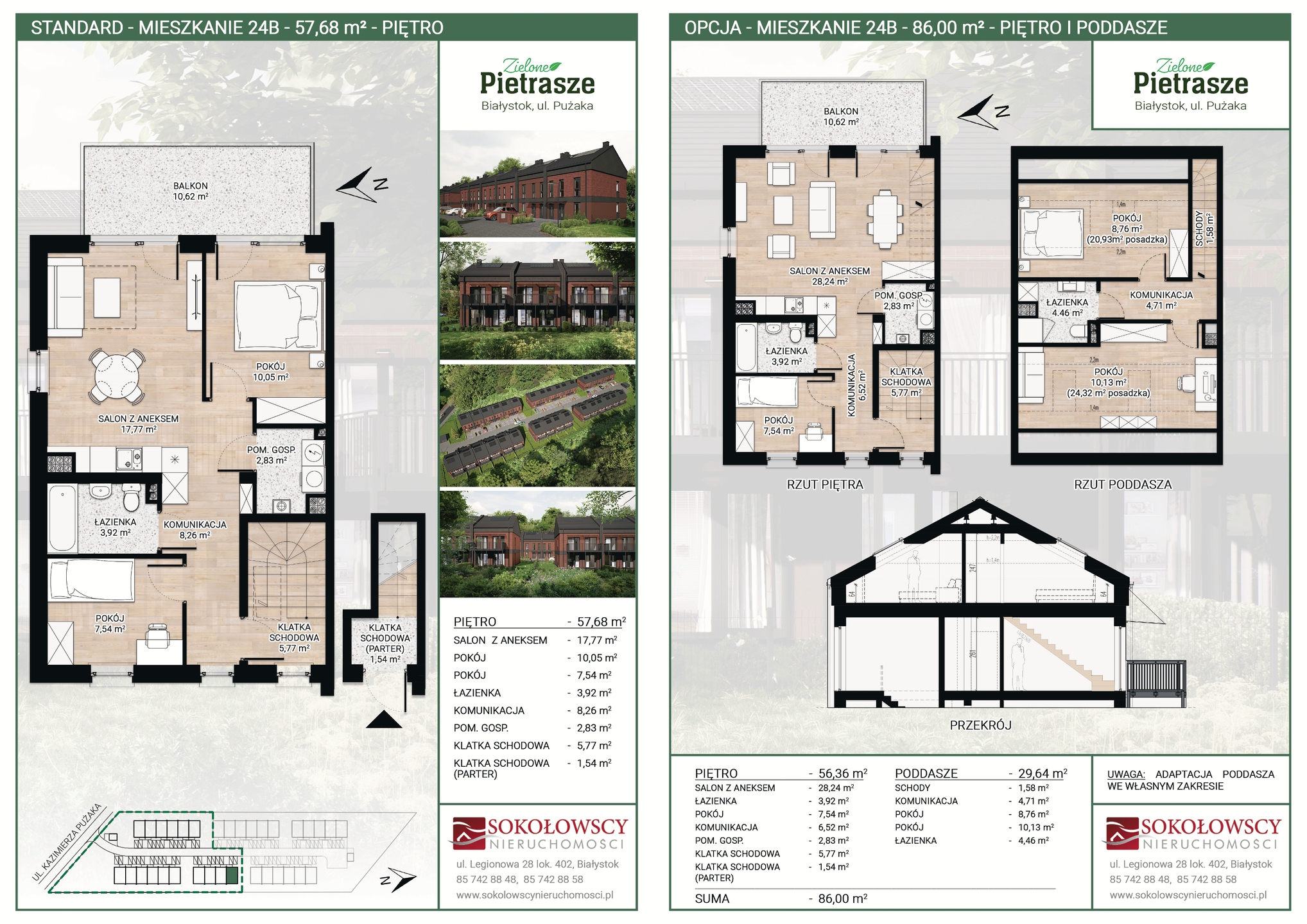***NOWA INWESTYCJA*** Jaroszówka, ul. Pużaka, mieszkanie 51,95 m2 z ogródkiem - zdjęcie 9