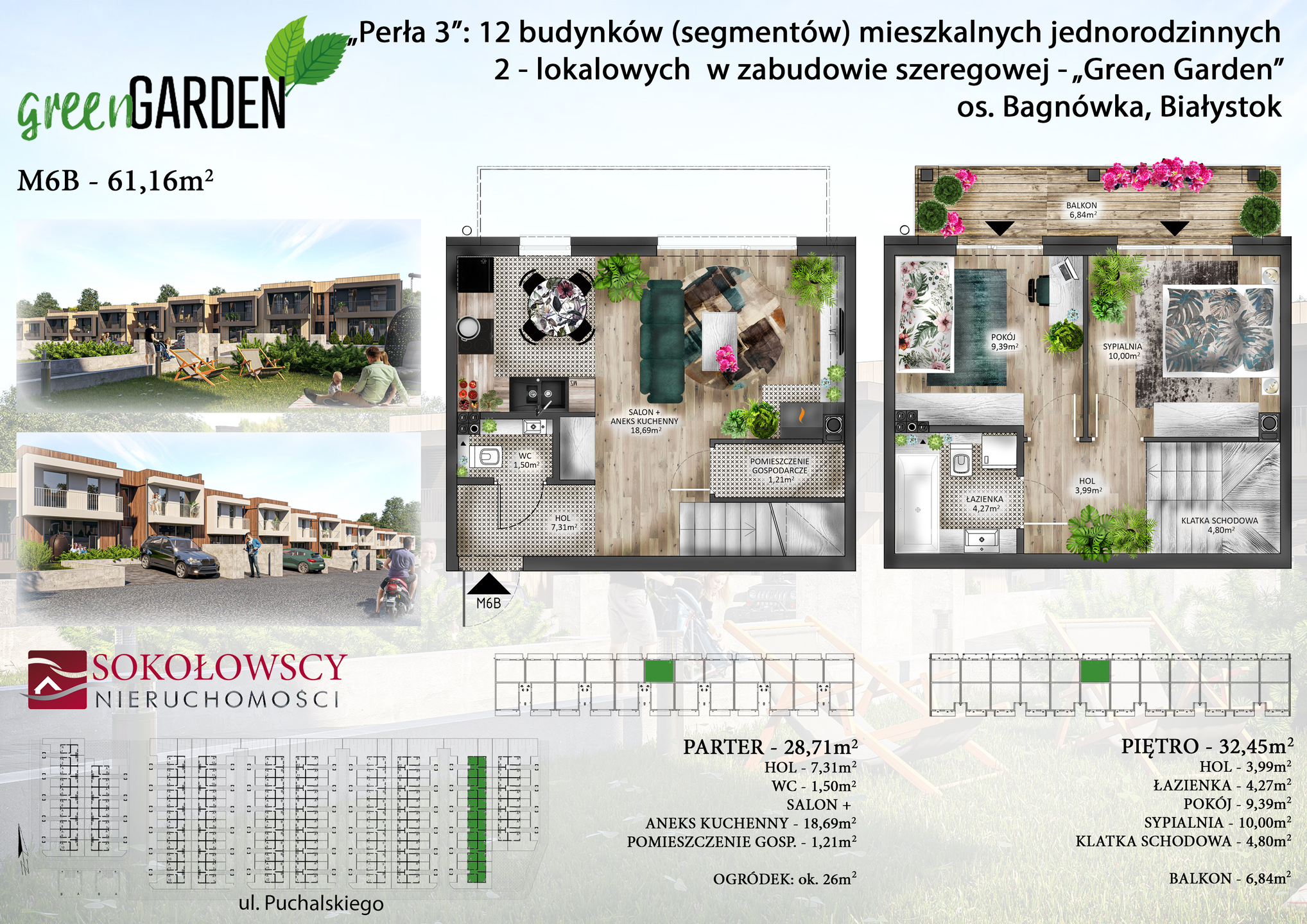 MIESZKANIE GOTOWE DO ODBIORU !!! 61,16 m2, ogródek, miejsce postojowe - zdjęcie 2