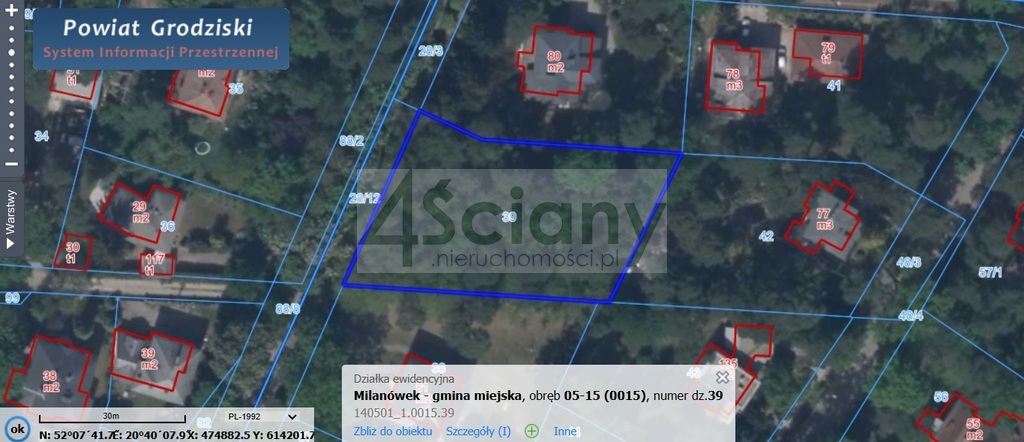 Działka budowlana 1827 m², Milanówek - zdjęcie 2