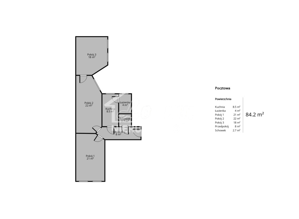 Mieszkanie 84,24 m², Szczecin, Śródmieście, Pocztowa - zdjęcie 15