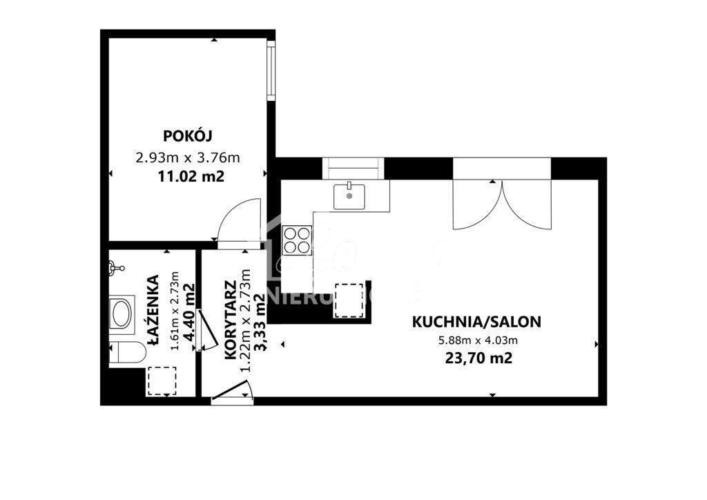 Mieszkanie 41,17&nbsp;m², Szczecin, Świerczewo, Marcina Kasprzaka - zdjęcie 3