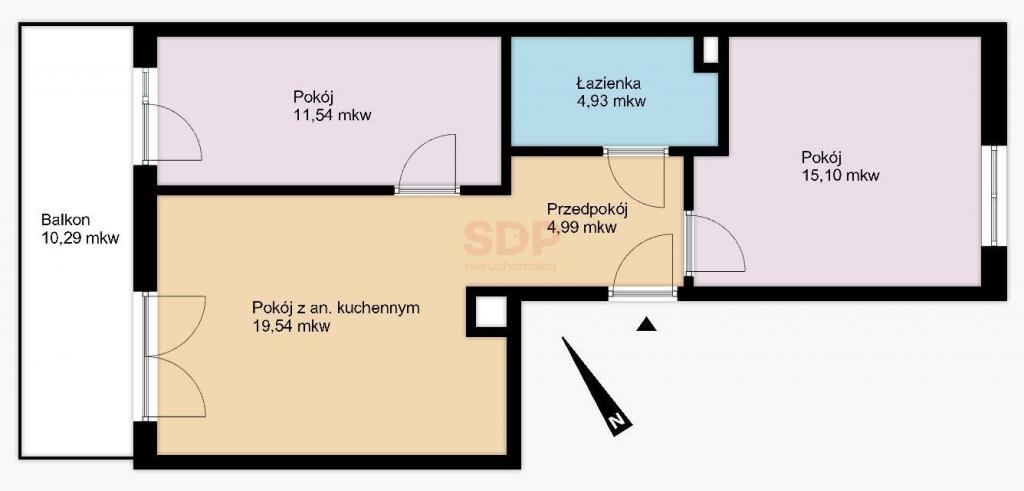 Mieszkanie 58 m², Wrocław, Chałupnicza - zdjęcie 21